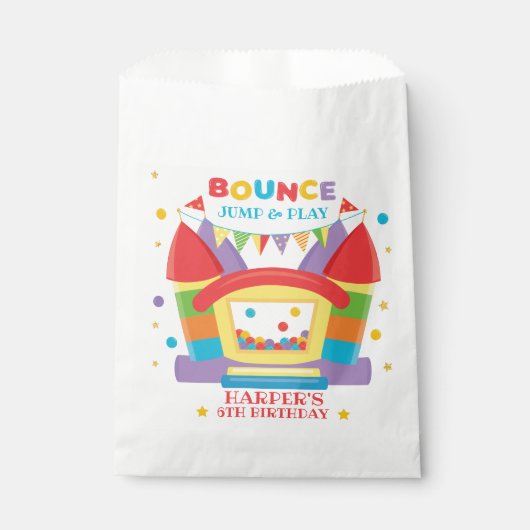 Bounce House Birthday Rainbow Geschenktütchen (Vorderseite)