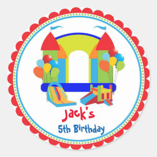 Bounce House Birthday Stickers