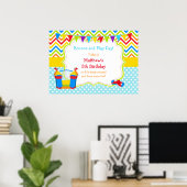 Bounce House Bouncy Castle Birthday Boy Poster (Heimbüro)
