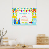 Bounce House Bouncy Castle Birthday Boy Poster (Küche)