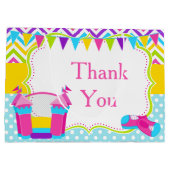 Bounce House Bouncy Castle Birthday Girl Vielen Da Große Geschenktüte (Rückseite)