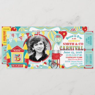 Bounce House Carnival Einladung