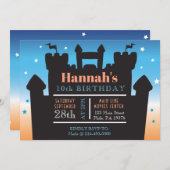 BOUNCE HOUSE CASTLE BIRTHDAY PARTY INFLATABLE Jump Einladung (Vorne/Hinten)