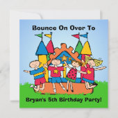 Bounce House Custom Birthday lädt Einladung (Vorderseite)