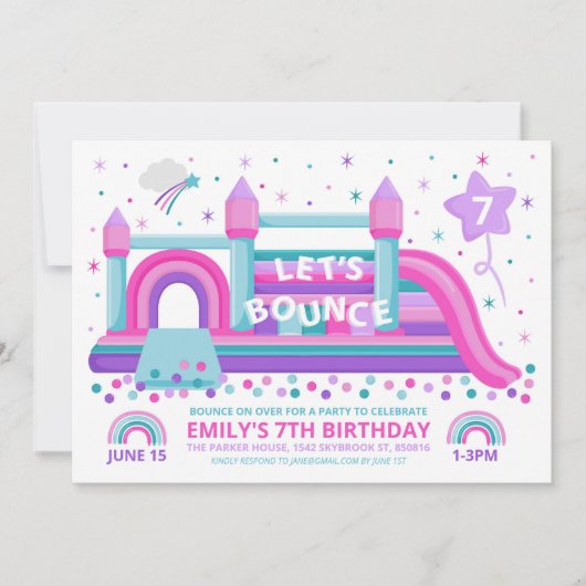 Bounce House Einladung (Vorderseite)