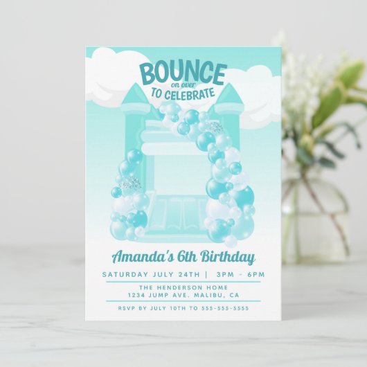 Bounce House Einladung (Stehend Vorderseite)