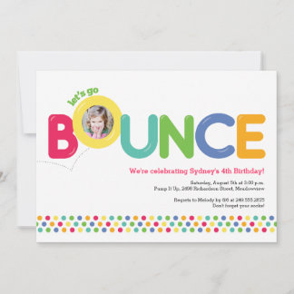 Bounce House Einladung Foto Card Multi