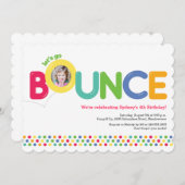 Bounce House Einladung Foto Card Multi (Vorne/Hinten)