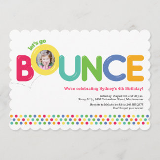 Bounce House Einladung Foto Card Multi