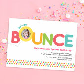 Bounce House Einladung Foto Card Rosa