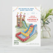 Bounce House Geburtstag Einladung (Stehend Vorderseite)