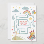 Bounce House Geburtstag Einladung (Rückseite)