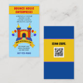 BOUNCE HOUSE INFLATABLES PARTY GEBURTSTAG VISITENKARTE (Vorne/Hinten)