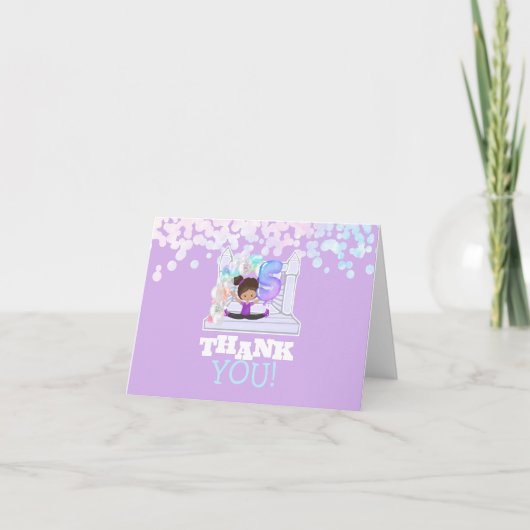 Bounce House Jump 5. Geburtstag Dankeskarte (Vorderseite)