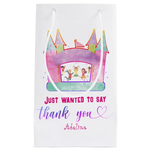 Bounce House Jump Play Gymnastik Kindergeburtstag Kleine Geschenktüte (Vorderseite)