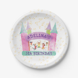 Bounce House Jump Play Gymnastik Kindergeburtstag Pappteller