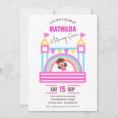 Bounce House Jump Trampolin Kindergeburtstag Digit Einladung (Vorderseite)