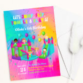 Bounce House Jump Trampolin Kindergeburtstag Einladung