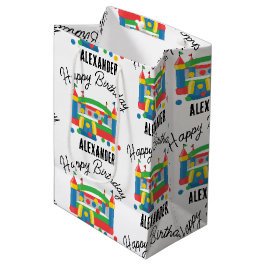 Bounce House Jumping Castle Ball Kids Name Mittlere Geschenktüte