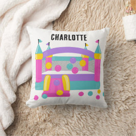 Bounce House Jumping Castle Ball Niedlich rosa Mus Kissen