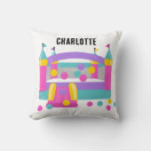 Bounce House Jumping Castle Ball Niedlich rosa Mus Kissen (Vorderseite)