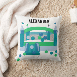 Bounce House Jumping Castle Ball Niedliches blaues Kissen