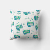 Bounce House Jumping Castle Ball Niedliches blaues Kissen (Rückseite)