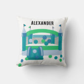 Bounce House Jumping Castle Ball Niedliches blaues Kissen (Vorderseite)