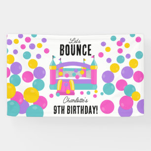 Bounce House Jumping Castle Girls Geburtstagsparty Banner