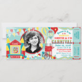 Bounce House Karneval Geburtstag Einladung (Vorderseite)