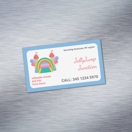 Bounce House Magnetische Visitenkarte (Beispiel)