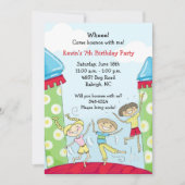 Bounce House Party Einladungen: Green Boys Bouncy Einladung (Vorderseite)