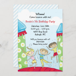 Bounce House Party Einladungen: Green Boys Bouncy Einladung