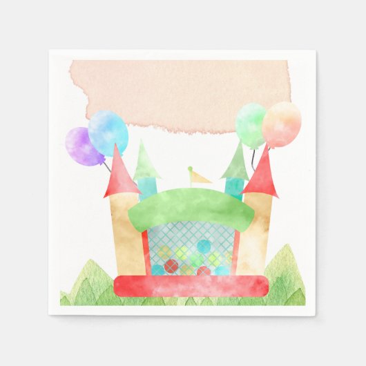Bounce House Party Serviette (Vorderseite)
