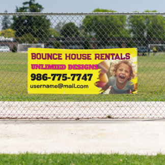 Bounce House Rentals Custom Banner