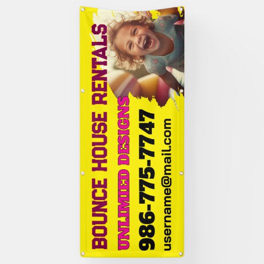 Bounce House Rentals Custom Banner (Vertikal)