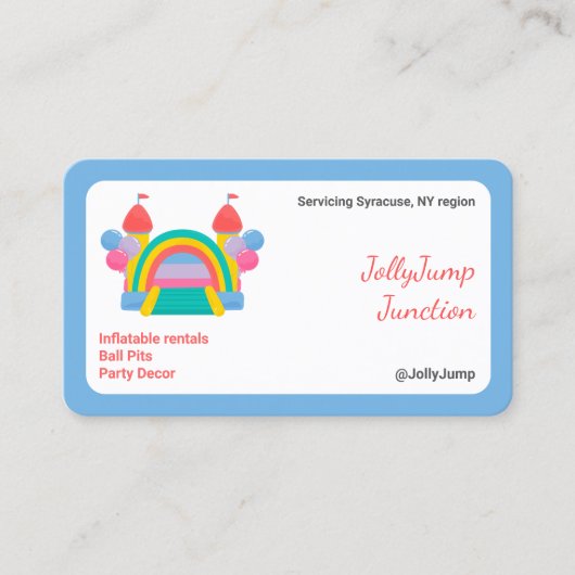 Bounce House Visitenkarte (Vorderseite)