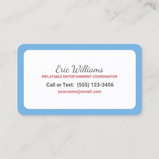 Bounce House Visitenkarte (Rückseite)