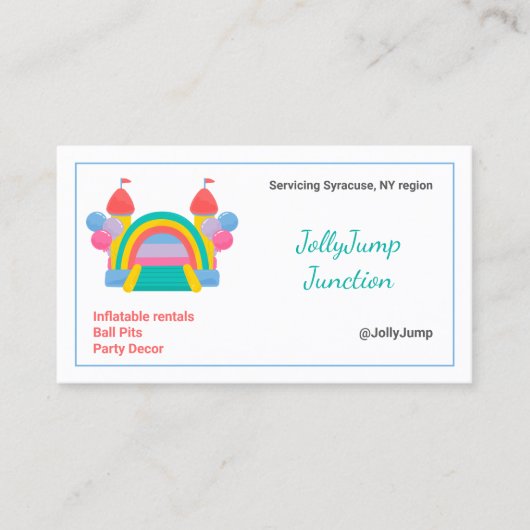 Bounce House Visitenkarte (Vorderseite)