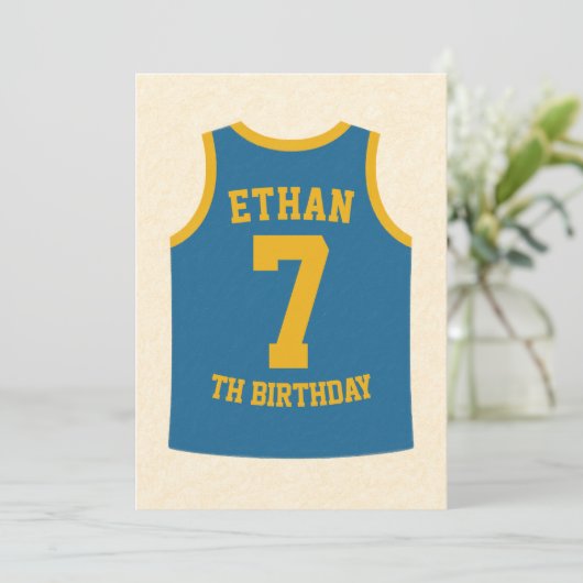 🏀 Bounce into the best birthday ever! 🎉 Einladung (Stehend Vorderseite)