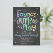 Bounce Jump and Play Birthday Party Einladung (Stehend Vorderseite)