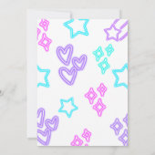 Bounce Jump Neon Kindergeburtstag Party Einladung (Rückseite)