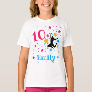 Bounce Jump Trampolin Geburtstag Girl Party T-Shir T-Shirt