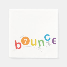 Bounce Modernes Kindergeburtstag Party Serviette