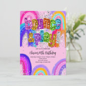 Bounce Party Birthday Any Age Invitation Einladung (Stehend Vorderseite)