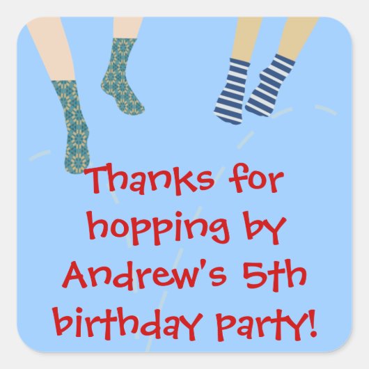 Bounce Party Vielen Dank, Sticker (Vorderseite)