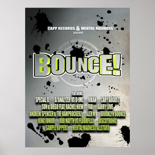 Bounce! Poster (Vorne)