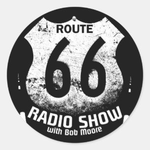 Bounce Radio Route 66 Round Aufkleber