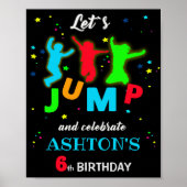 Bounce Willkommensschild Party Jump Trampolin Park Poster (Vorne)