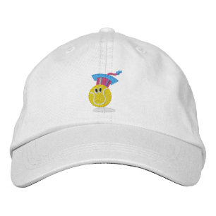 Bouncee™ lächelnder Tennisball_Schüler des Spiels Bestickte Kappe